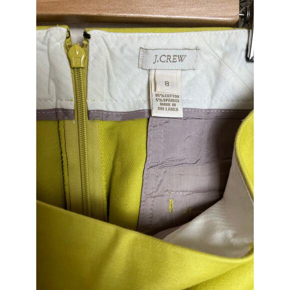 J. Crew | Women's Size 8 Lime Green Pencil Skirt - Picture 4 of 5